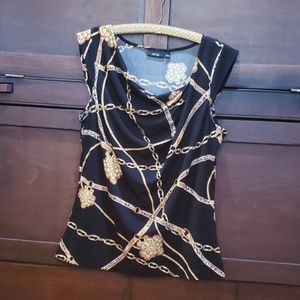 Sleeveless equestrian themed top